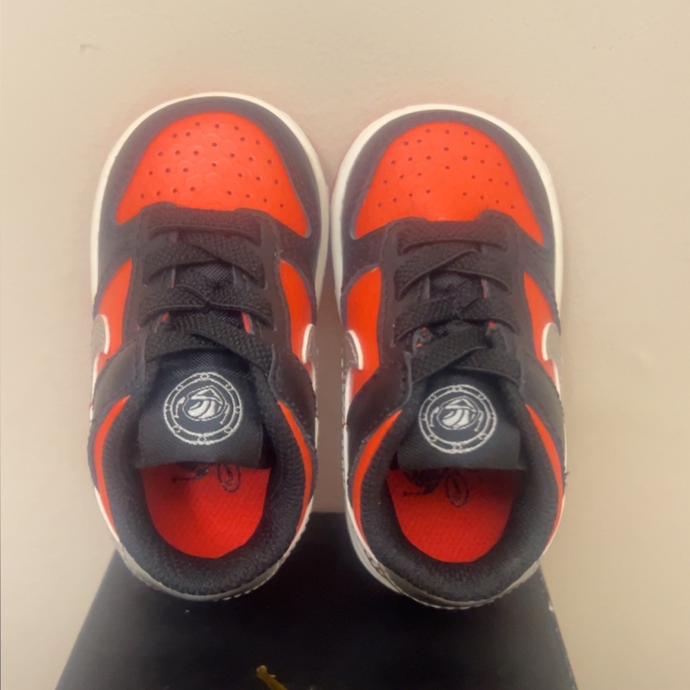 Dark orange and Black Kids Sneakers Infant size 4c